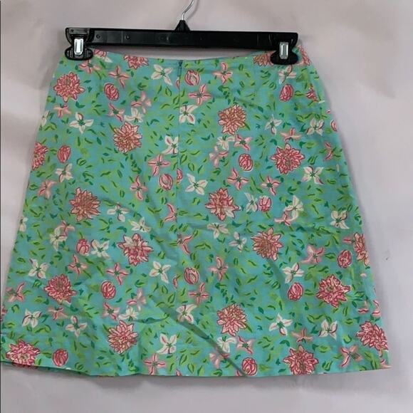 LILLY PULITZER LINEN FLORAL‎ SKIRT SIZE 8 - Picture 2 of 4